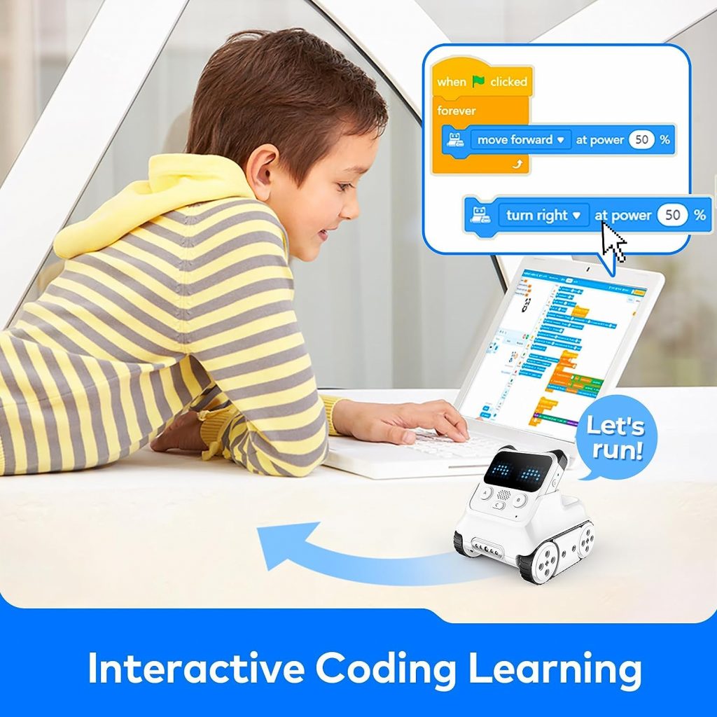 Makeblock Codey Rocky Robot Toy, Programmable and Interactive Emo Robot for Kids 6+, STEM Learning Educational Toys Support Scratch Python Programming, Rechargeable Smart Coding Robot Gift for Kids