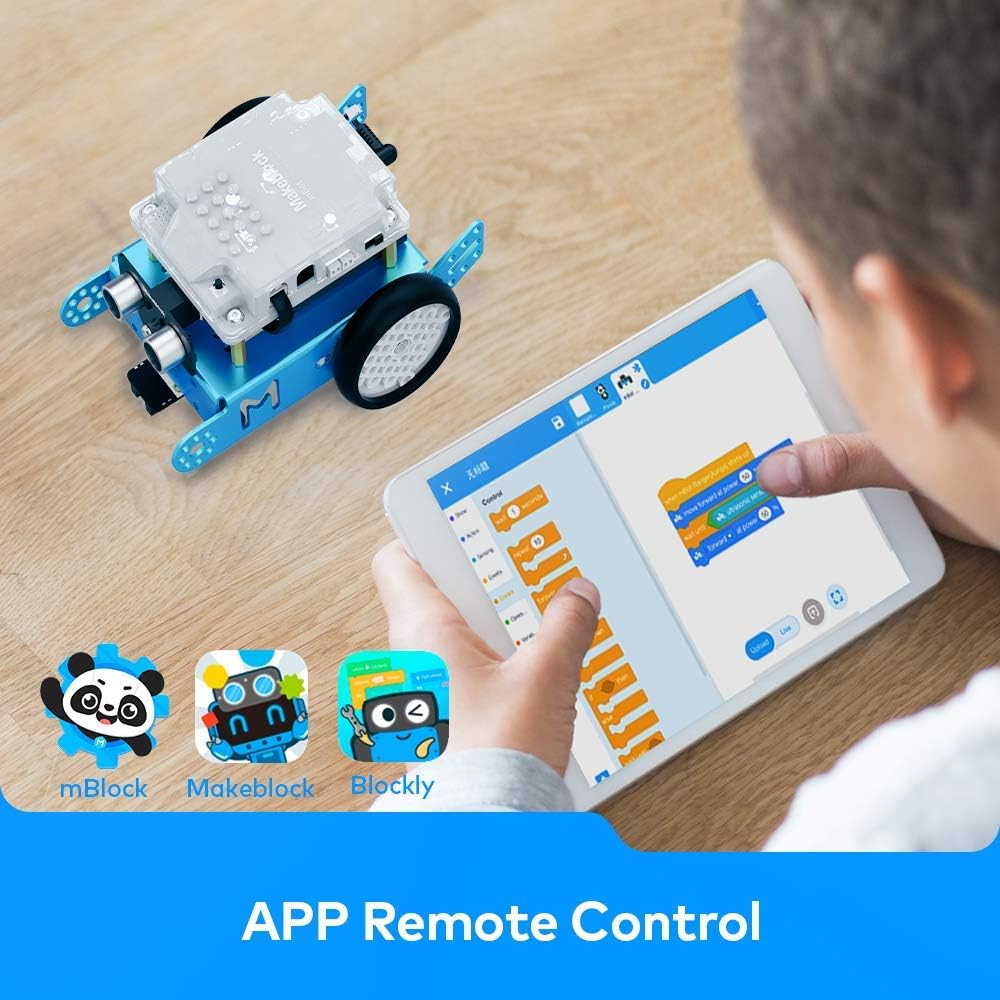 Makeblock mBot STEM Projects for Kids Ages 8-12, Programmable Robot with Dongle, Learning Education Toys Gift for Children to Learn Robotics, Electronics and Programming, Coding Robot Kit