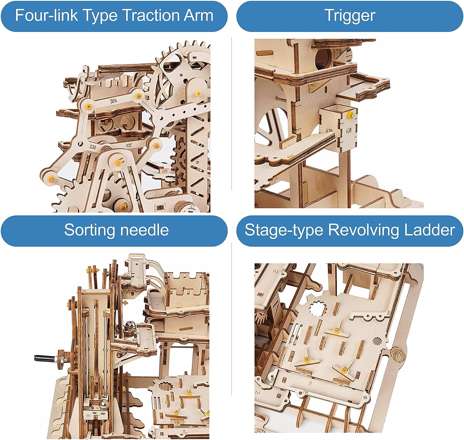 rowood 3d wooden marble run puzzle craft toy review