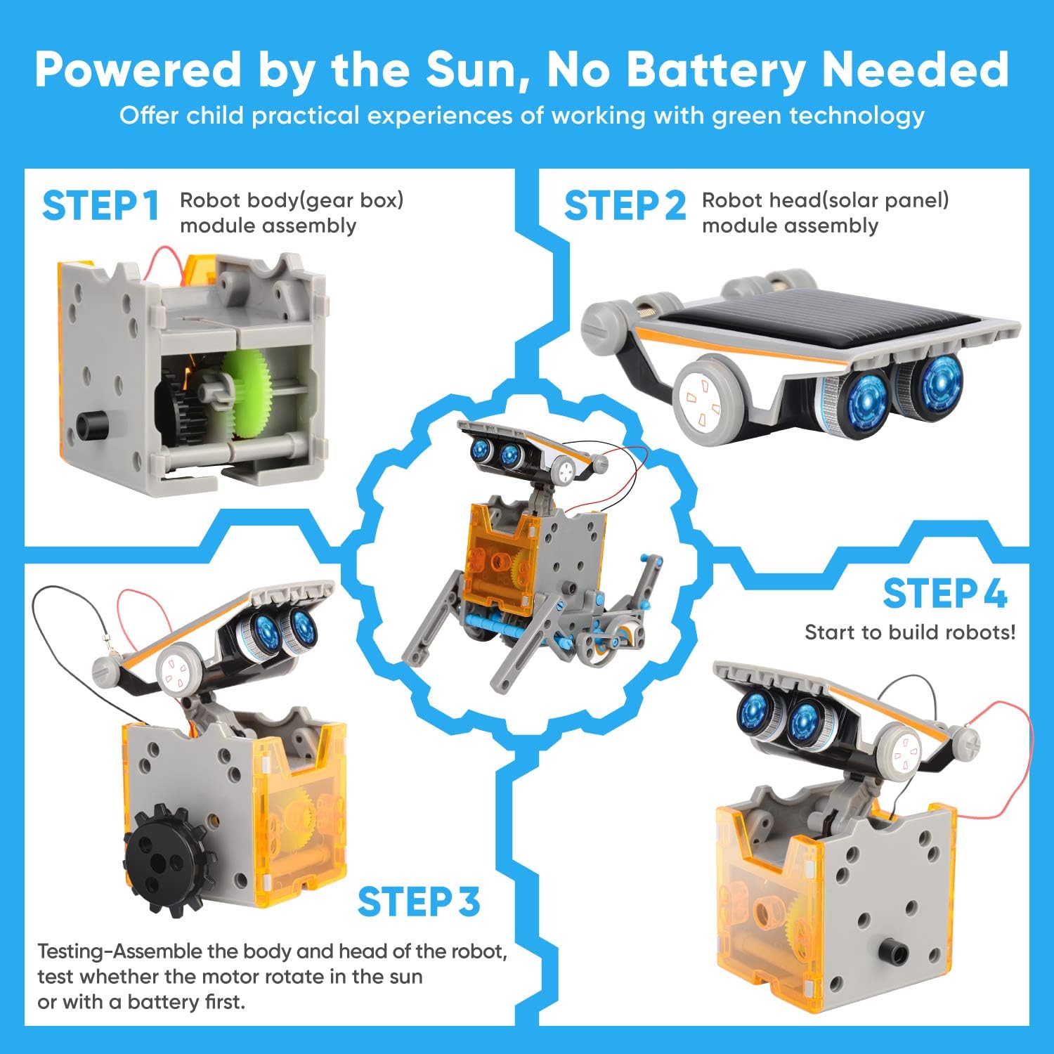 sillbird stem 12 in 1 education solar robot toys review
